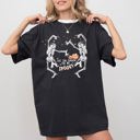 XXL Black Tis The Season Spooky Skeleton Ghost Witch Skull Halloween Edition Comfort Colors Tee