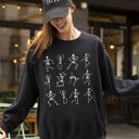  Mini Dancing Skeletons Ghost Western Witch Skull Halloween Costume Parade Night Sweatshirt