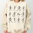 Large Sand Mini Dancing Skeletons Ghost Western Witch Skull Halloween Costume Parade Night Sweatshirt