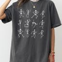 Medium Pepper Dark Gray Mini Dancing Skeletons Ghost Western Witch Skull Vintage Meme Halloween Costume Comfort Colors Tee