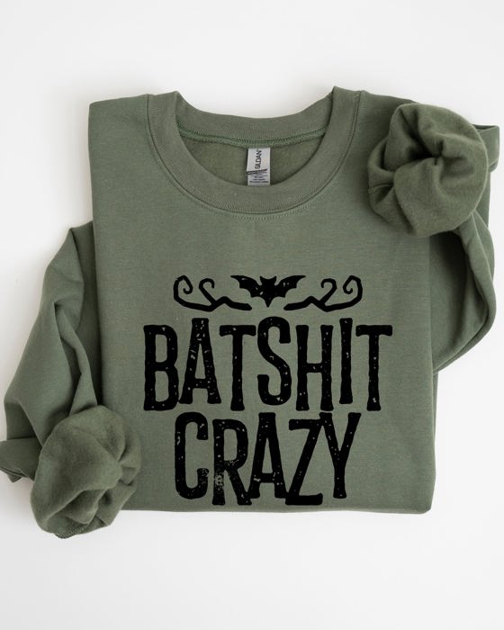 Batshit Crazy Skeletons Ghost Western Witch Skull Aesthetic Meme Halloween Costume Sweatshirt