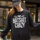 Medium Black Batshit Crazy Skeletons Ghost Western Witch Skull Aesthetic Meme Halloween Costume Sweatshirt