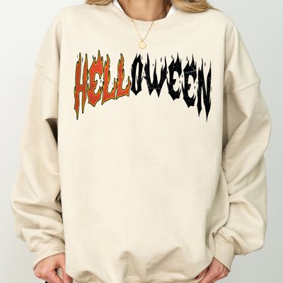 Helloween Skeleton Ghost Western Witch Skull Meme Halloween Costume Retro Edition Sweatshirt