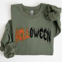 XXL Military Green Helloween Skeleton Ghost Western Witch Skull Meme Halloween Costume Retro Edition Sweatshirt