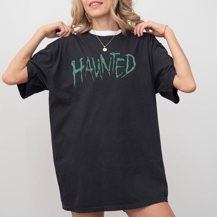 Haunted Skeleton Ghost Western Witch Skull Meme Halloween Aesthetic Costume Comfort Colors Tee
