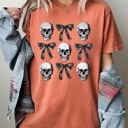 XXL Yam Bows And Skulls Skeleton Ghost Western Witch Aesthetic Meme Halloween Costume Comfort Colors Tee