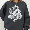  Skull Roses And Snakes Skeleton Ghost Western Witch Meme Collection Edition Sweatshirt