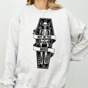  Not In The Mood Coffin Skull Skeleton Ghost Western Witch Halloween Costume Sweatshirt