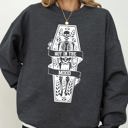  Not In The Mood Coffin Skull Skeleton Ghost Western Witch Halloween Costume Sweatshirt