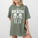 Large Moss Dark Green Til Death Skeleton Lovers Ghost Western Witch Halloween Costume Comfort Colors Tee