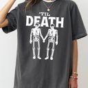 XL Pepper Dark Gray Til Death Skeleton Lovers Ghost Western Witch Halloween Costume Comfort Colors Tee