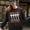  Spooky Scary Skeleton Ghost Witch Halloween Costume Nighttime Party Graphic Sweatshirt