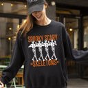 XXL Black Spooky Scary Skeleton Ghost Witch Halloween Costume Nighttime Party Graphic Sweatshirt