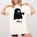 XXL Ivory Cream Boo Thumb Ghost Spooky Scary Skeleton Skull Western Witch Halloween Costume Meme Comfort Colors Tee