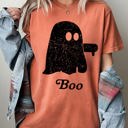 Large Yam Boo Thumb Ghost Spooky Scary Skeleton Skull Western Witch Halloween Costume Meme Comfort Colors Tee