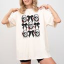 Small Ivory Cream Masks and Bows Ghost Spooky Skeleton Witch Halloween Meme Costume Comfort Colors Tee