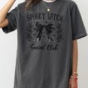  Spooky Witch Social Club Ghost Skeleton Halloween Costume Scary Haunted Comfort Colors Tee