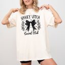 Small Ivory Cream Spooky Witch Social Club Ghost Skeleton Halloween Costume Scary Haunted Comfort Colors Tee
