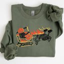  Pumpkin Head Sleigh Santa Skeleton Ghost Spooky Scary Skull Western Witch Halloween Costume Sweatshirt