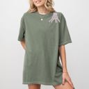 XL Moss Dark Green The Addams Hand Neck Skeleton Ghost Spooky Scary Skull Western Witch Aesthetic Meme Halloween Costume Comfort Colors Tee