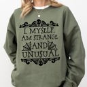 XXL Military Green Strange And Unusual Skeleton Ghost Spooky Scary Skull Western Witch Aesthetic Meme Halloween Costume Sweatshirt