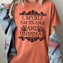 Medium Yam Strange And Unusual Skeleton Ghost Spooky Skull Western Witch Halloween Costume Meme Comfort Colors Tee