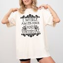 Small Ivory Cream Strange And Unusual Skeleton Ghost Spooky Skull Western Witch Halloween Costume Meme Comfort Colors Tee