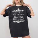 XL Black Strange And Unusual Skeleton Ghost Spooky Skull Western Witch Halloween Costume Meme Comfort Colors Tee