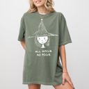Medium Moss Dark Green All Hocus No Pocus Witch Skeleton Halloween Spooky Meme Party Graphic Comfort Colors Tee