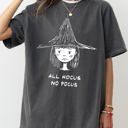 XXL Pepper Dark Gray All Hocus No Pocus Witch Skeleton Halloween Spooky Meme Party Graphic Comfort Colors Tee
