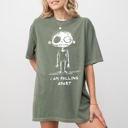 XXXL Moss Dark Green I Am Falling Apart Zombie Halloween Witch Skeleton Meme Mental Health Comfort Colors Tee
