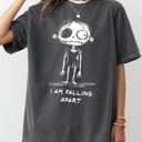 XXXL Pepper Dark Gray I Am Falling Apart Zombie Halloween Witch Skeleton Meme Mental Health Comfort Colors Tee