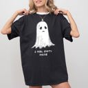 XXXL Black I Feel Empty Inside Ghost Halloween Witch Skeleton Spooky Haunted Comfort Colors Tee