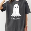 XL Pepper Dark Gray I Feel Empty Inside Ghost Halloween Witch Skeleton Spooky Haunted Comfort Colors Tee