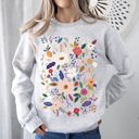  Flower Field Whimsical Colorful Floral Garden Meadow Spring Bloom Graphic Sweatshirt