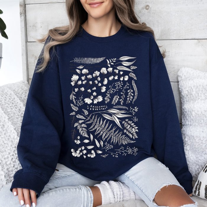 Vintage Fern Illustration Sweatshirt