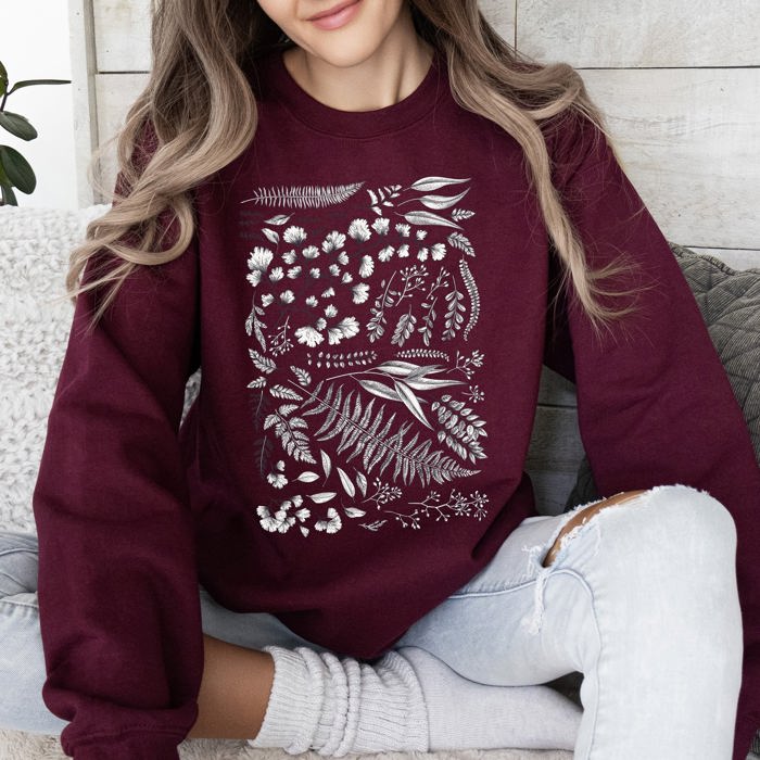Vintage Fern Illustration Sweatshirt