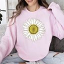  Retro Daisy Print, Vintage Flowers Floral Pattern Nostalgia Edition Collection Sweatshirt