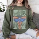  Timeless Tropical Butterfly and Palm Boho Print Design for Cozy All-Season Sweatshirt