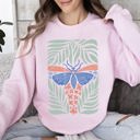  Timeless Tropical Butterfly and Palm Boho Print Design for Cozy All-Season Sweatshirt