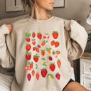 Large Sand Sweet Strawberry Delight, Juicy Fruit, Berry Sweatshirt