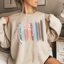 XXL Sand Botanical Stripes Tree Sweatshirt