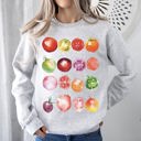 Medium Ash Light Gray Ripe Tomato Print, Garden Fresh Garden Produce Theme Artwork For Garden Lovers Sweatshirt