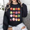Large Black Ripe Tomato Print, Garden Fresh Garden Produce Theme Artwork For Garden Lovers Sweatshirt