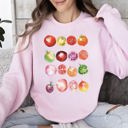 Small Light Pink Ripe Tomato Print, Garden Fresh Garden Produce Theme Artwork For Garden Lovers Sweatshirt