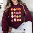 XL Maroon Ripe Tomato Print, Garden Fresh Garden Produce Theme Artwork For Garden Lovers Sweatshirt