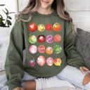 XXL Military Green Ripe Tomato Print, Garden Fresh Garden Produce Theme Artwork For Garden Lovers Sweatshirt