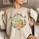XXXL Sand Grow Your Own Way Mushrooms Moth Flowers Nature Cottage Nature Inspired Sweatshirt