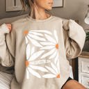 XXL Sand Here Comes The Sun Boho Floral Design Art Print Collection Vintage Inspired Sweatshirt