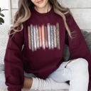  Meadow Vines And Flowers In Nature Botanical Stripes Garden Meadow Bloom Pastoral Scene Sweatshirt